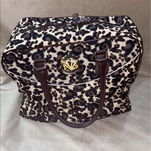 Kathy Van Zeeland Cheetah Overnight Travel Bag